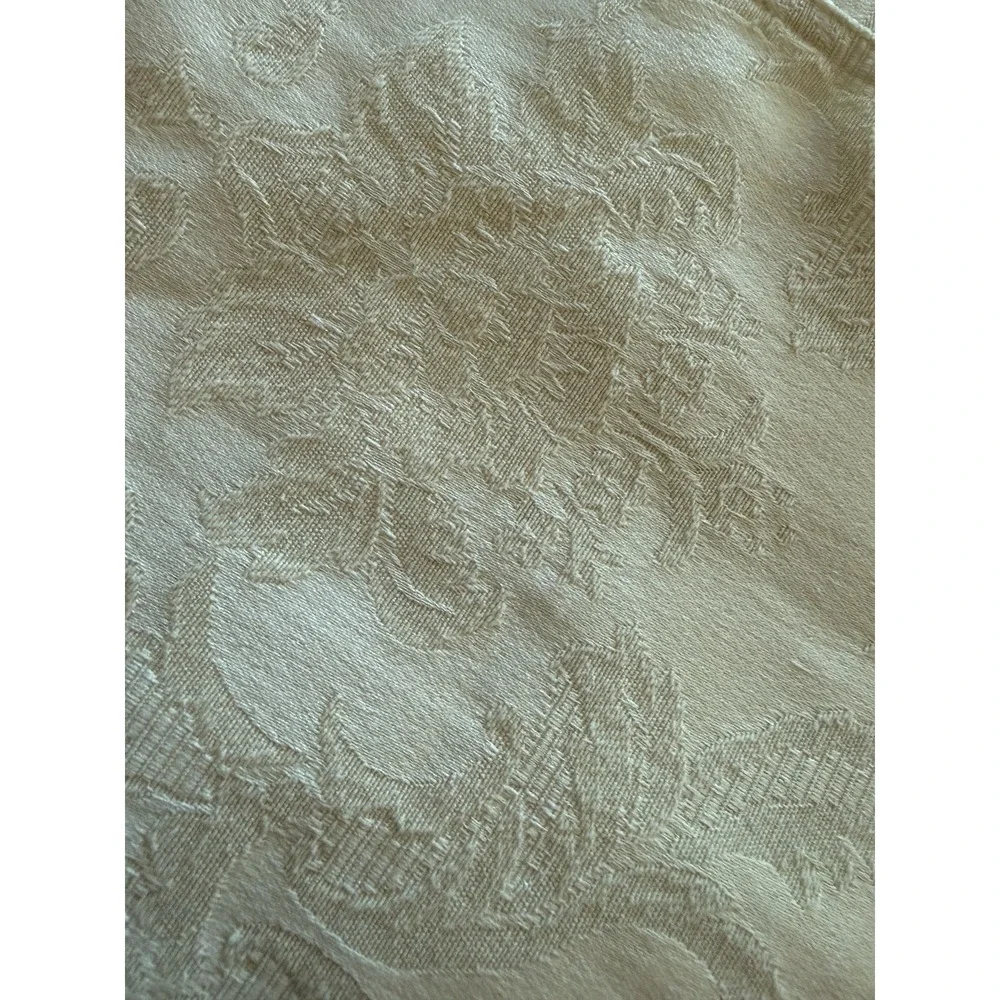 Vintage W-C Designs Cream Damask Table Linen Set - 2 Runners & 10 Napkins Y2K